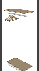 FM TALL 1 SHELF / 1 ROD