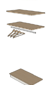 MEDIUM 2 SHELF / 1 ROD
