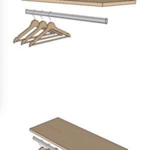 WM T / 2 DRAWER / 1 ROD